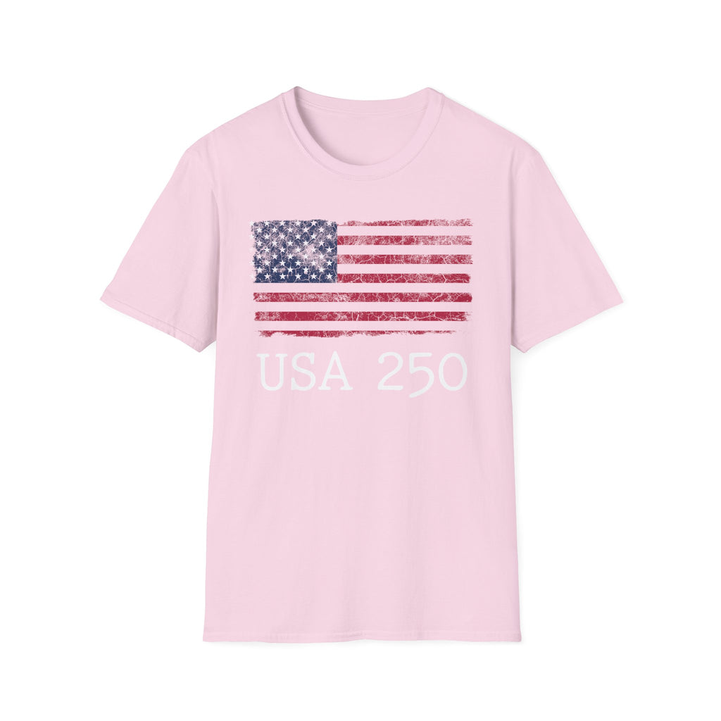 USA 250 Strength Freedom Stars Vintage Gym T-Shirt