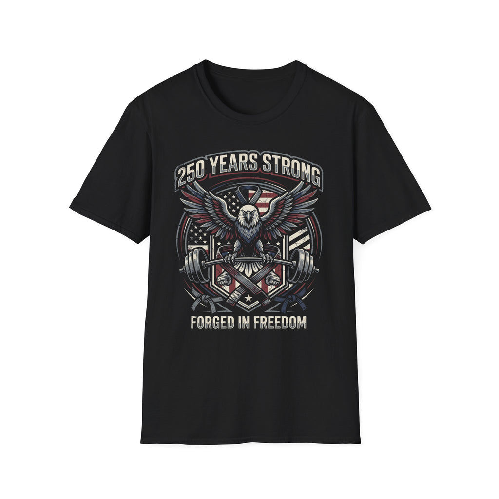 USA 250 Freedom Forged Gym Vintage Gym T-Shirt