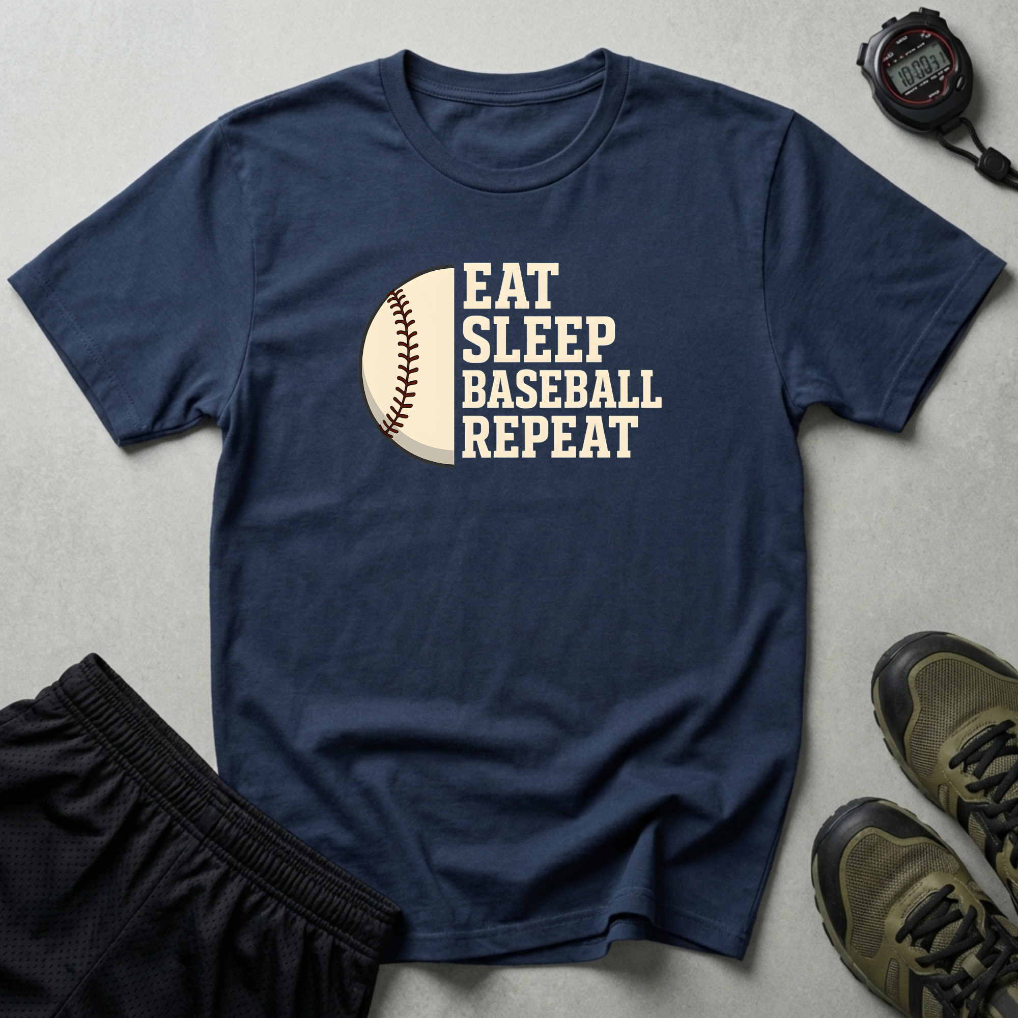 Eat Sleep Baseball Repeat T-Shirt