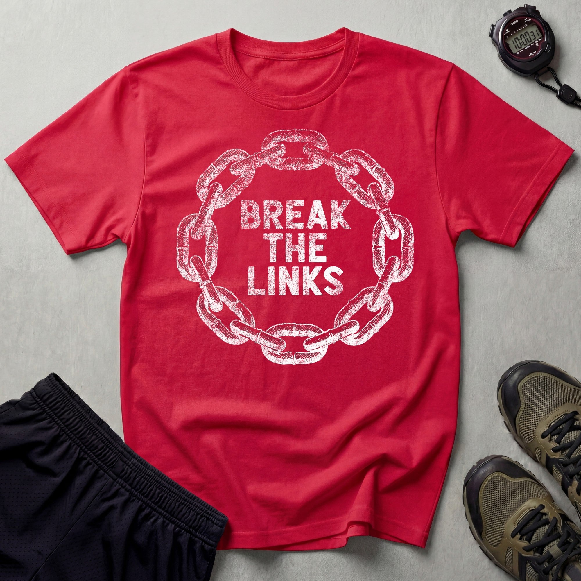 Break The Links Workout Black T-Shirt