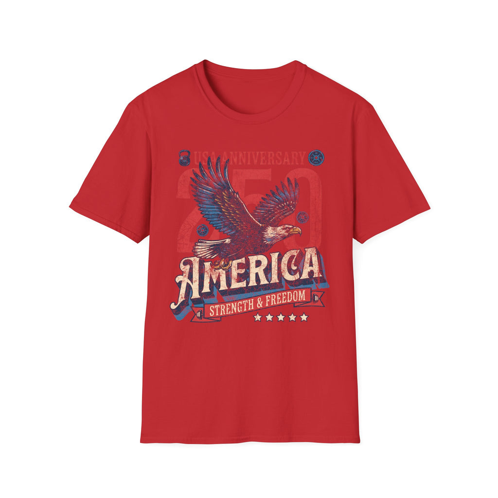 America USA 250 Strength Freedom Vintage Gym T-Shirt