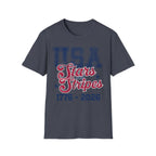 USA 250 Stars Stripes Graphic Vintage Gym T-Shirt