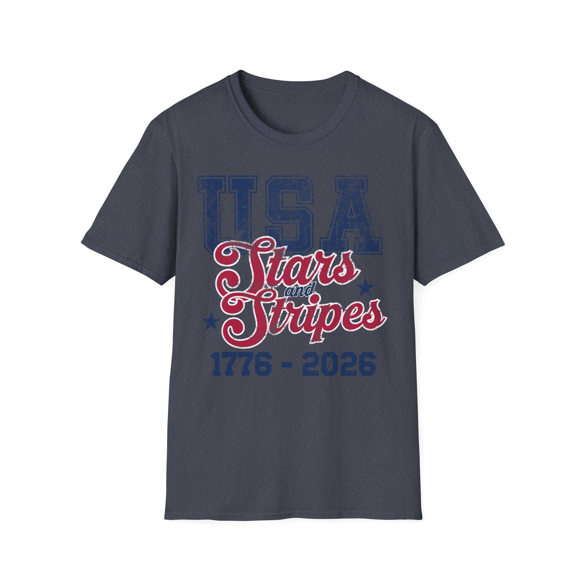 USA 250 Stars Stripes Graphic Vintage Gym T-Shirt