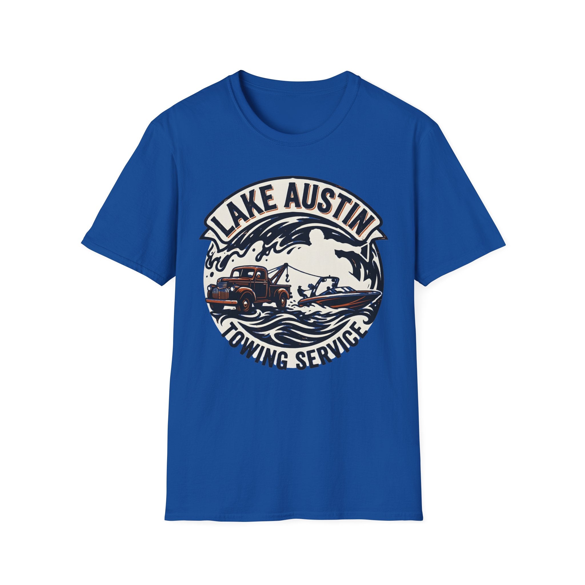 Lake Austin Towing Wakeboard Designer Gym T-Shirt