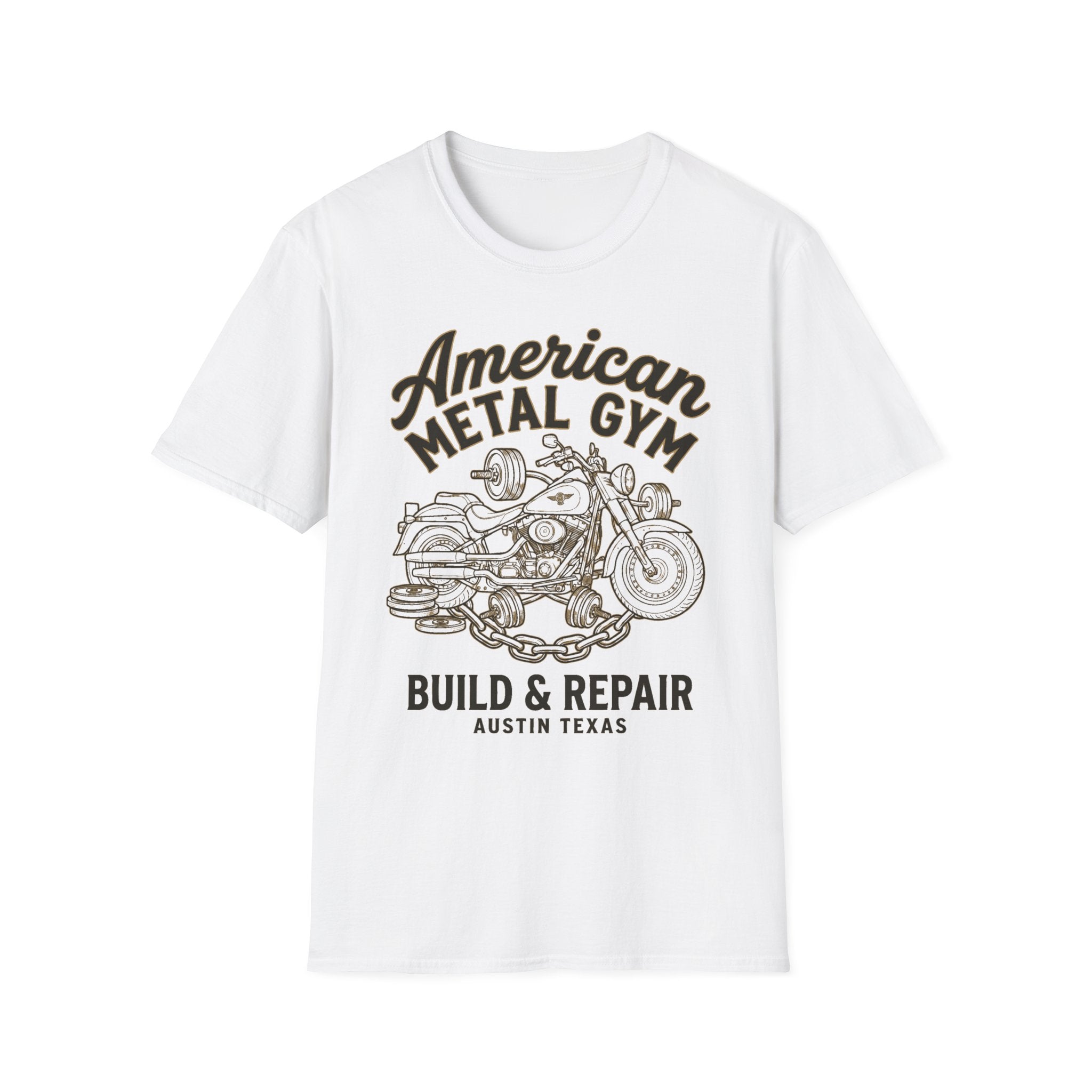 American Metal Austin TX Build and Repair Vintage Graphic Gym T-Shirt