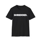 SHREDDED Typographic Bodybuilding Vintage Gym T-Shirt