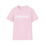 SHREDDED Typographic Bodybuilding Vintage Gym T-Shirt