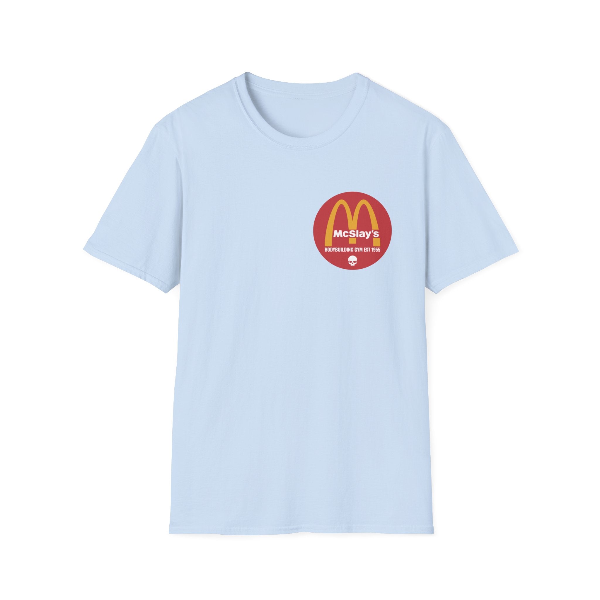 McSlays Gym Badge Graphic Vintage Gym T-Shirt