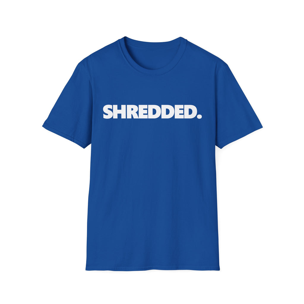 SHREDDED Typographic Bodybuilding Vintage Gym T-Shirt