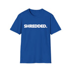 SHREDDED Typographic Bodybuilding Vintage Gym T-Shirt