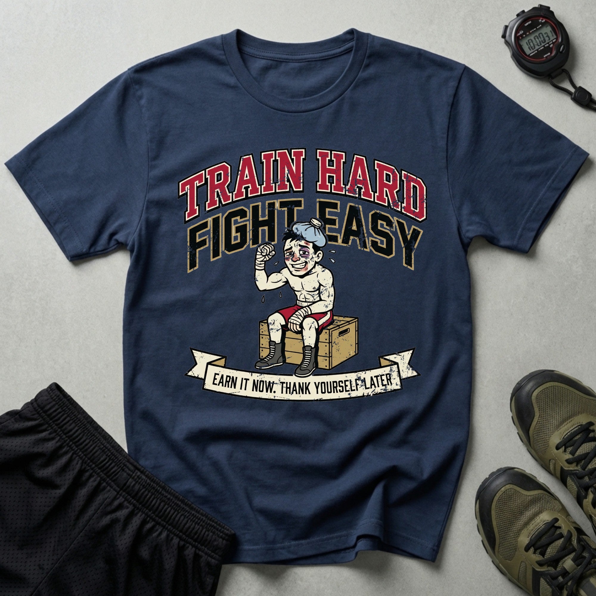Train Hard Fight Easy Boxing T-Shirt