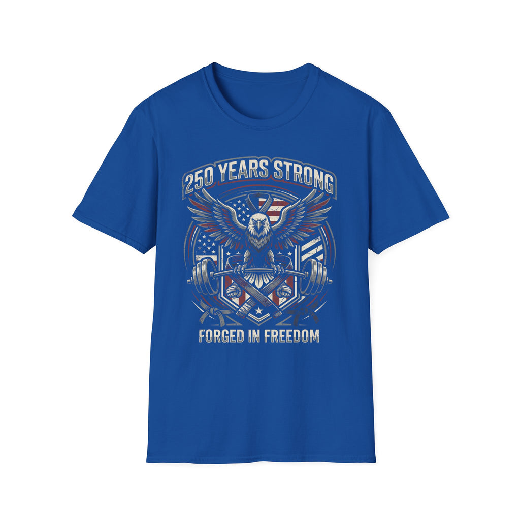 USA 250 Freedom Forged Gym Vintage Gym T-Shirt