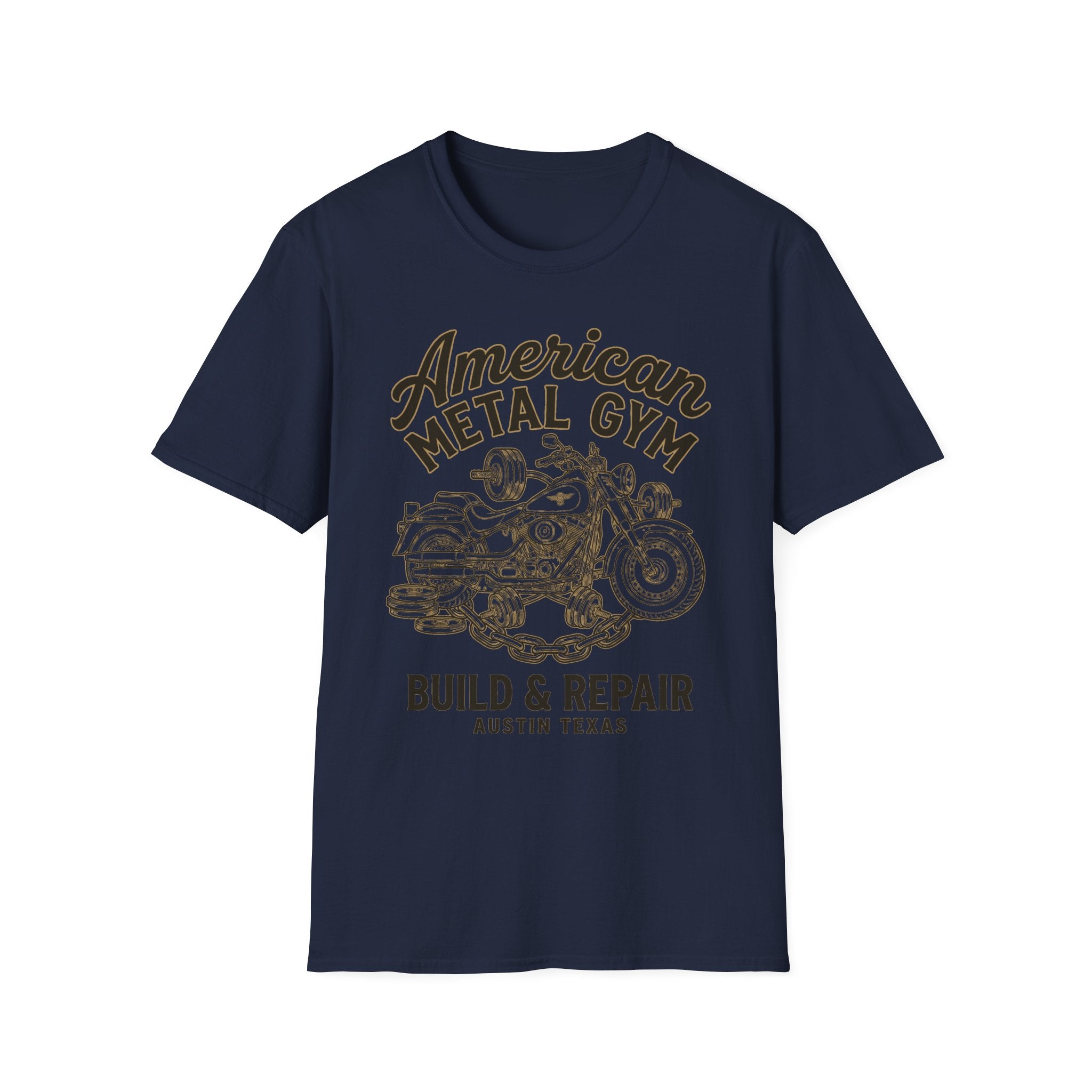 American Metal Austin TX Build and Repair Vintage Graphic Gym T-Shirt