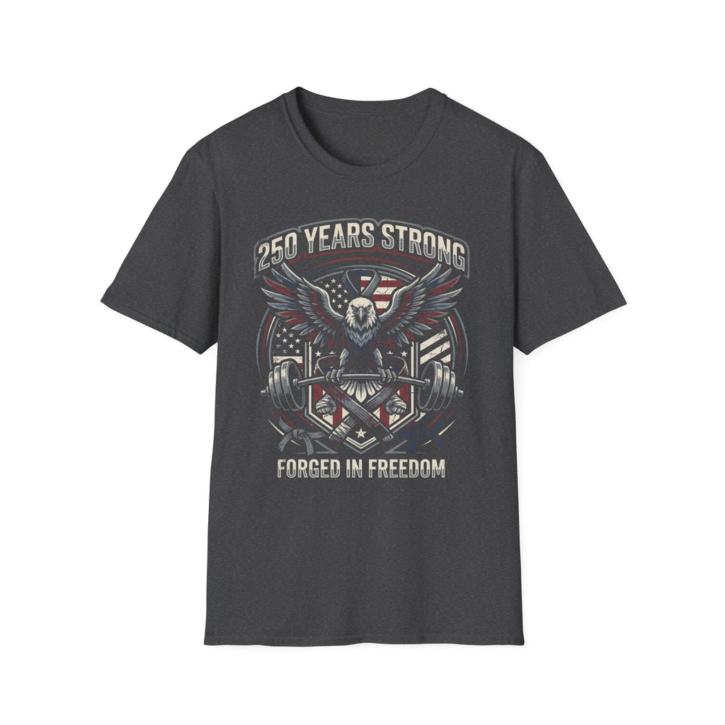 USA 250 Freedom Forged Gym Vintage Gym T-Shirt