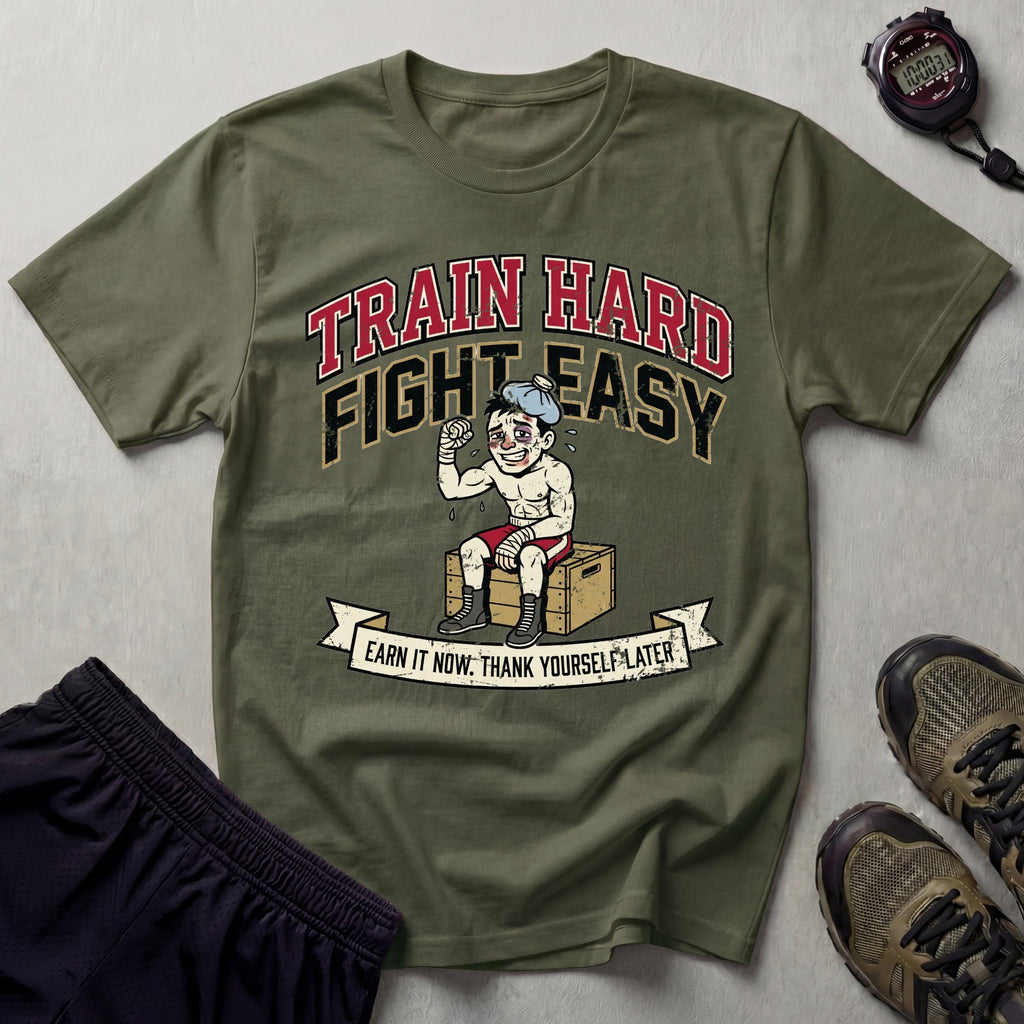 Train Hard Fight Easy Boxing T-Shirt