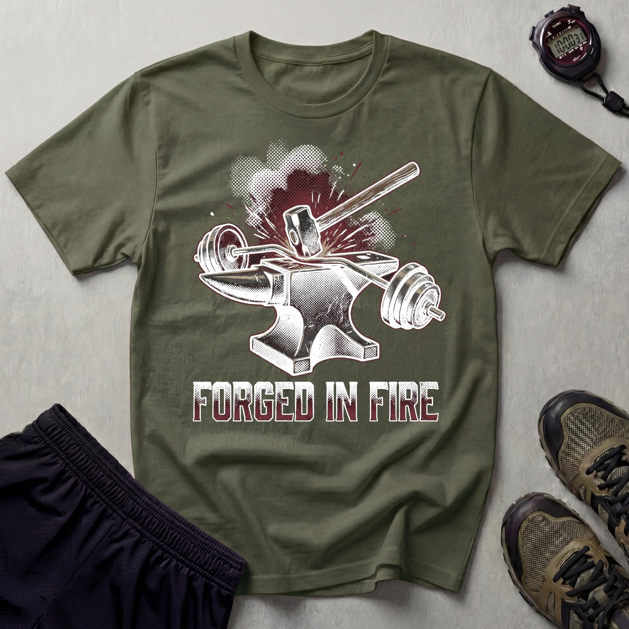 Forged In Fire Bodybuilding T-Shirt