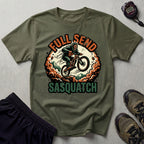 Full Send Sasquatch Mountain Biking T-Shirt