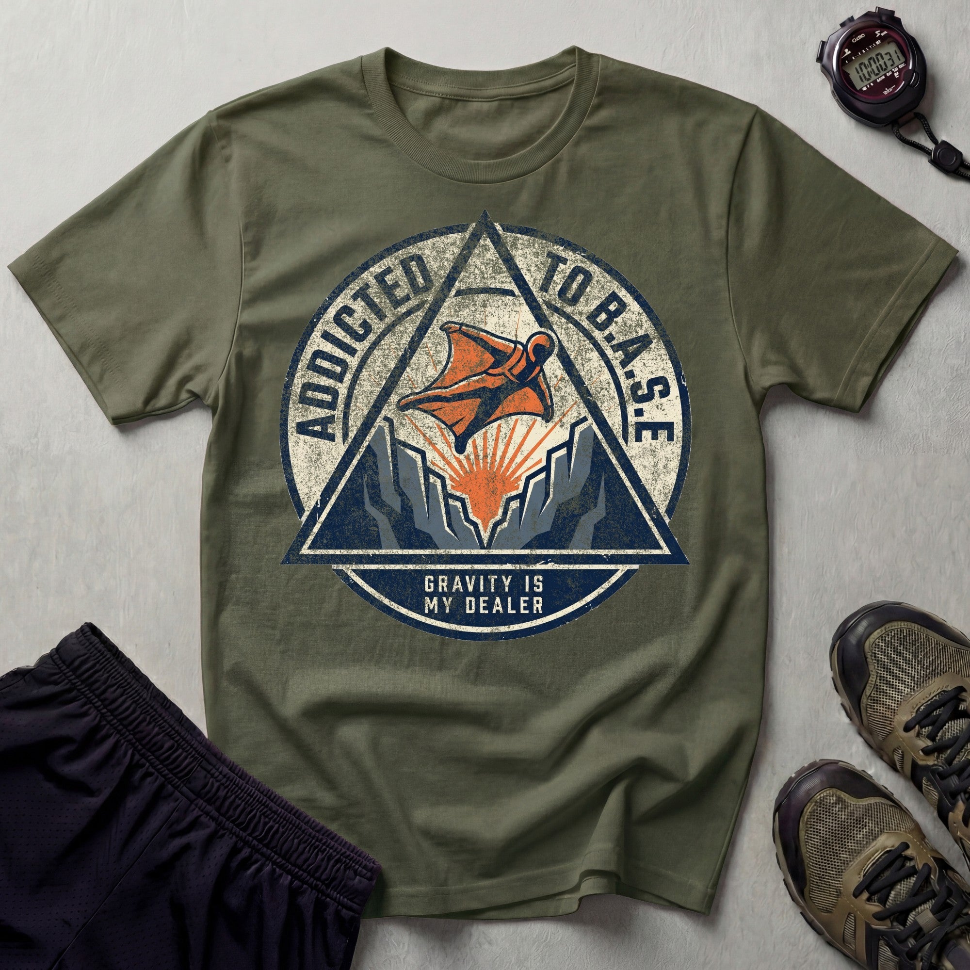 Addicted To B.A.S.E Sky Diving T-Shirt