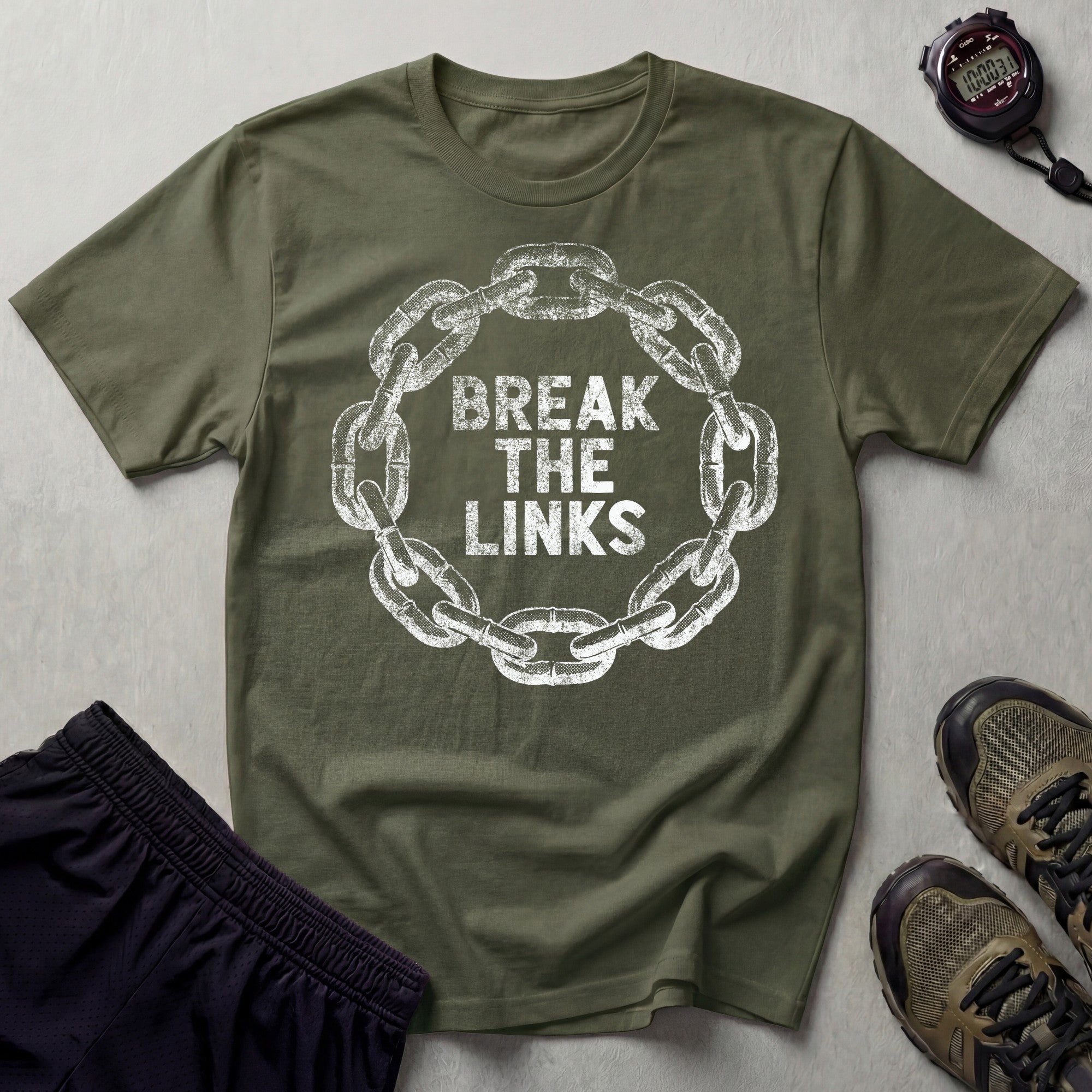 Break The Links Workout Black T-Shirt