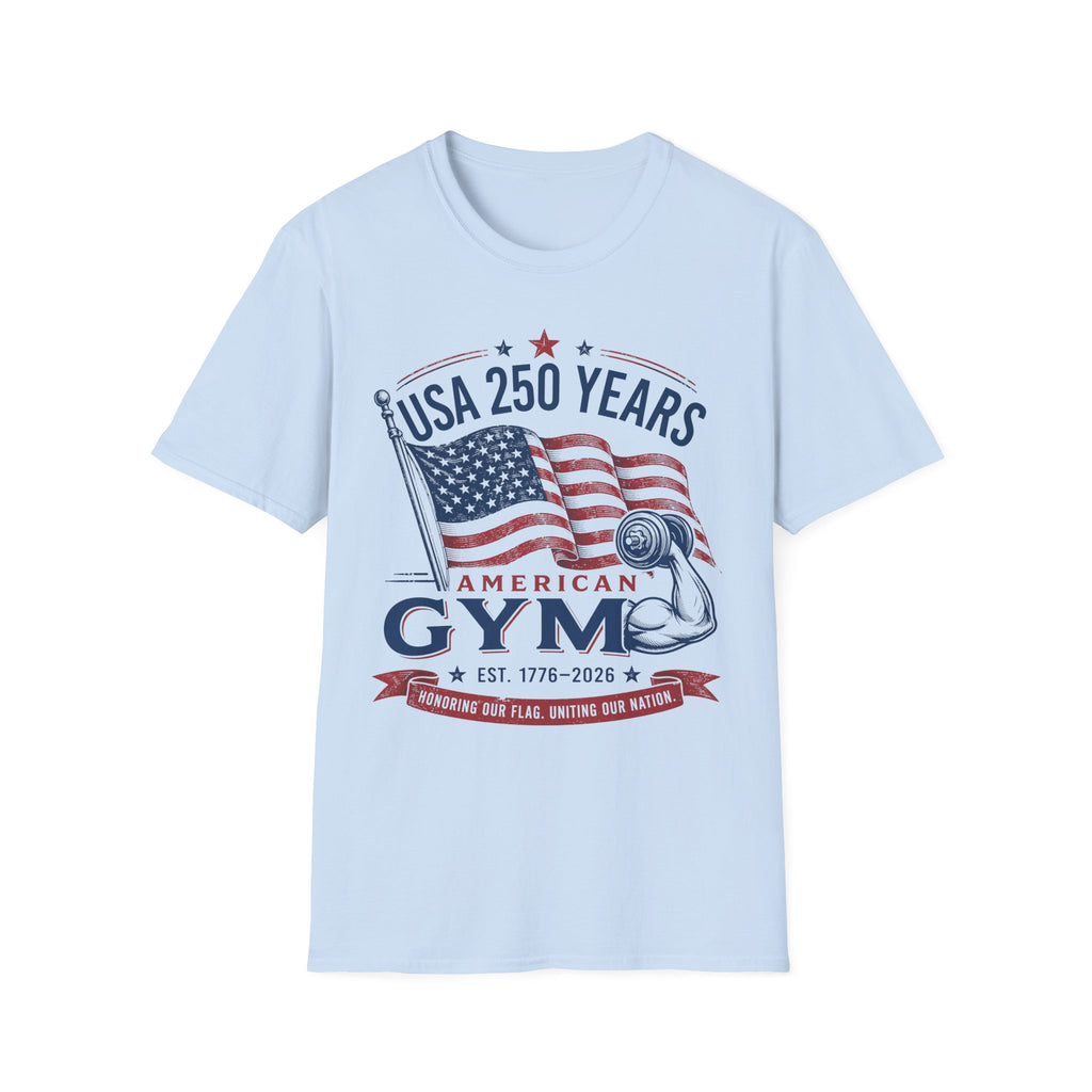 USA 250 America Gym Graphic Retro Gym T-Shirt