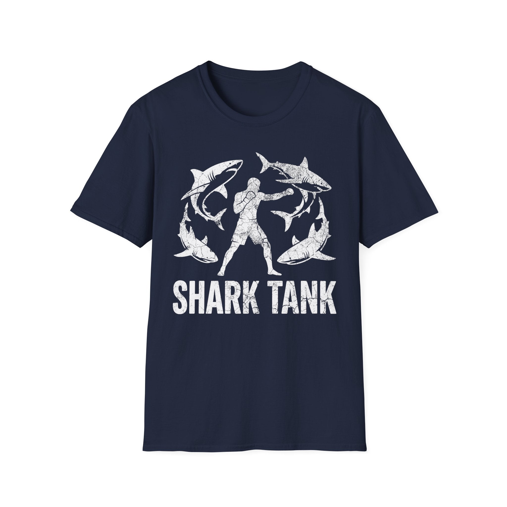 MMA Shark Tank Training Grunge white Gym T-Shirt