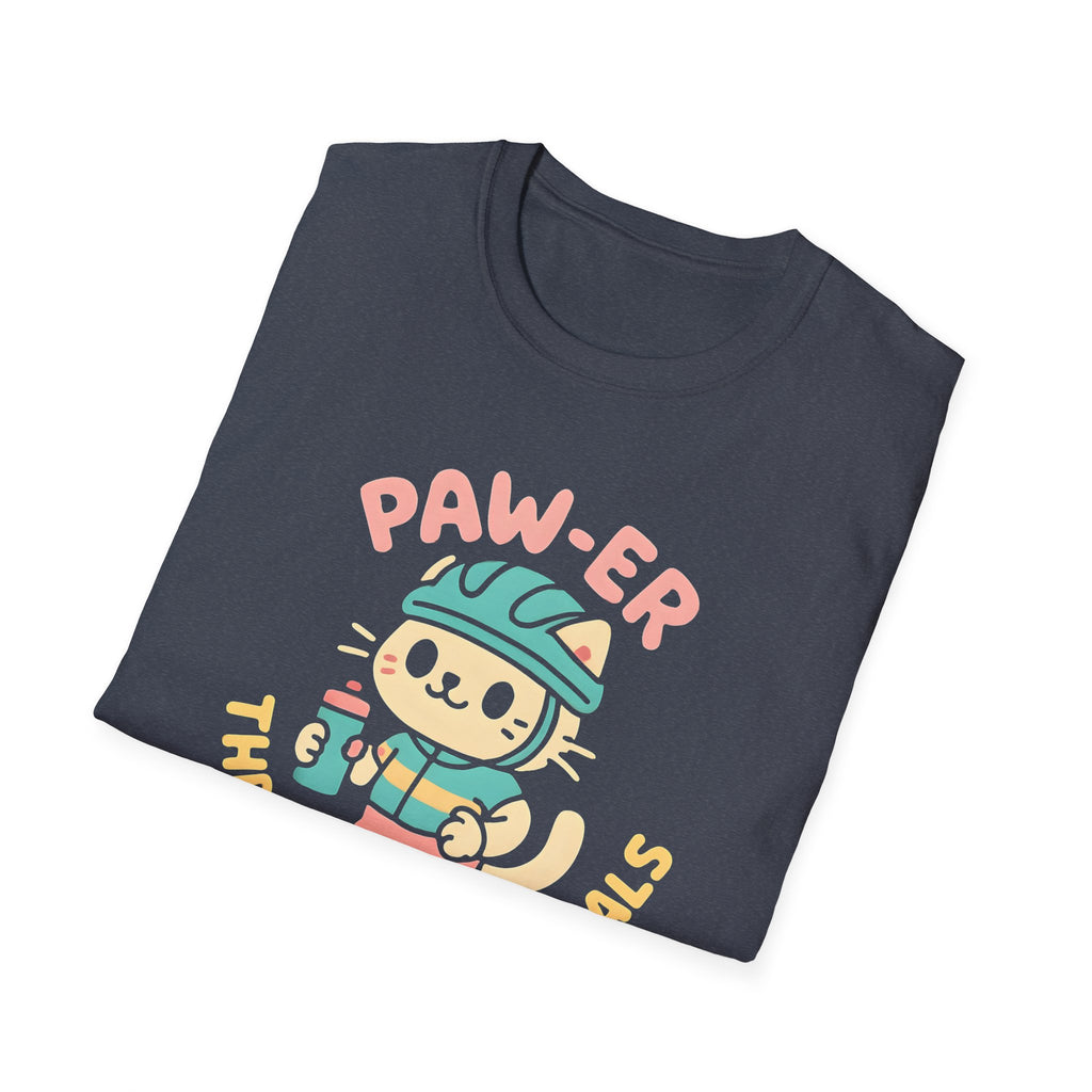 Cycling Cat Illustration T-Shirt