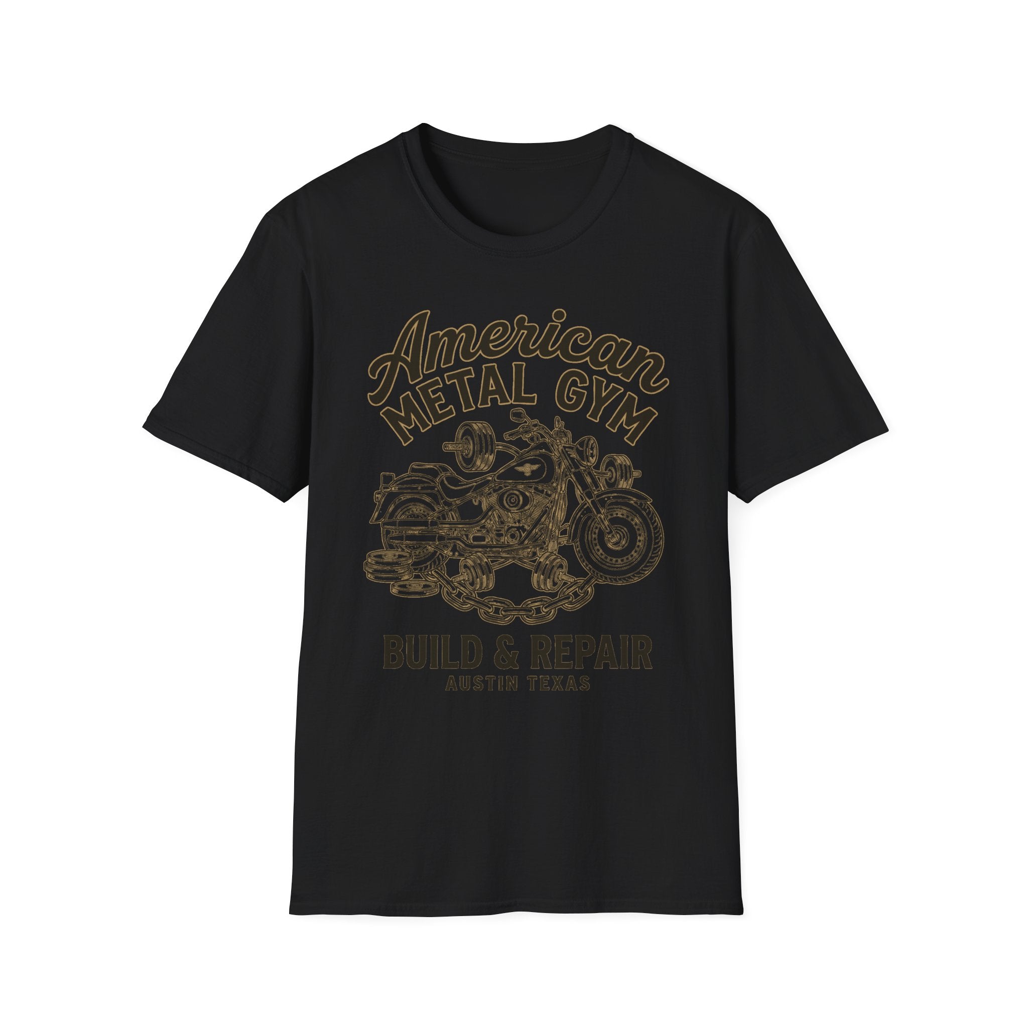 American Metal Austin TX Build and Repair Vintage Graphic Gym T-Shirt