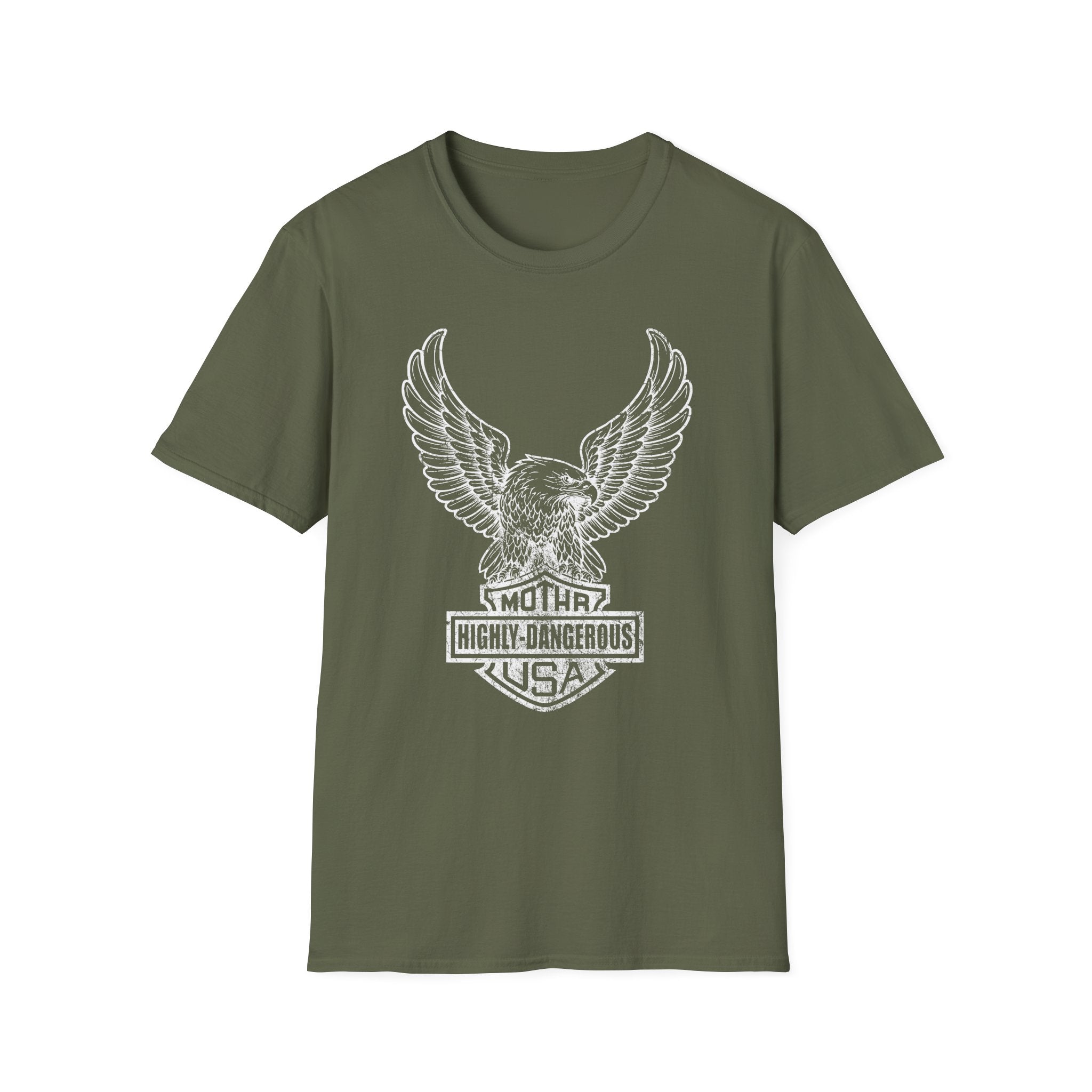 Dangerous Eagle Graphic Retro Gym T-Shirt