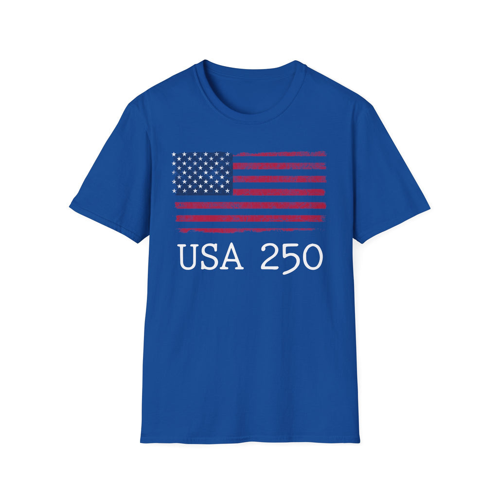 USA 250 Strength Freedom Stars Vintage Gym T-Shirt