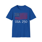 USA 250 Strength Freedom Stars Vintage Gym T-Shirt