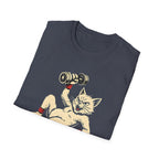Cat Lifts Dumbbell T-Shirt