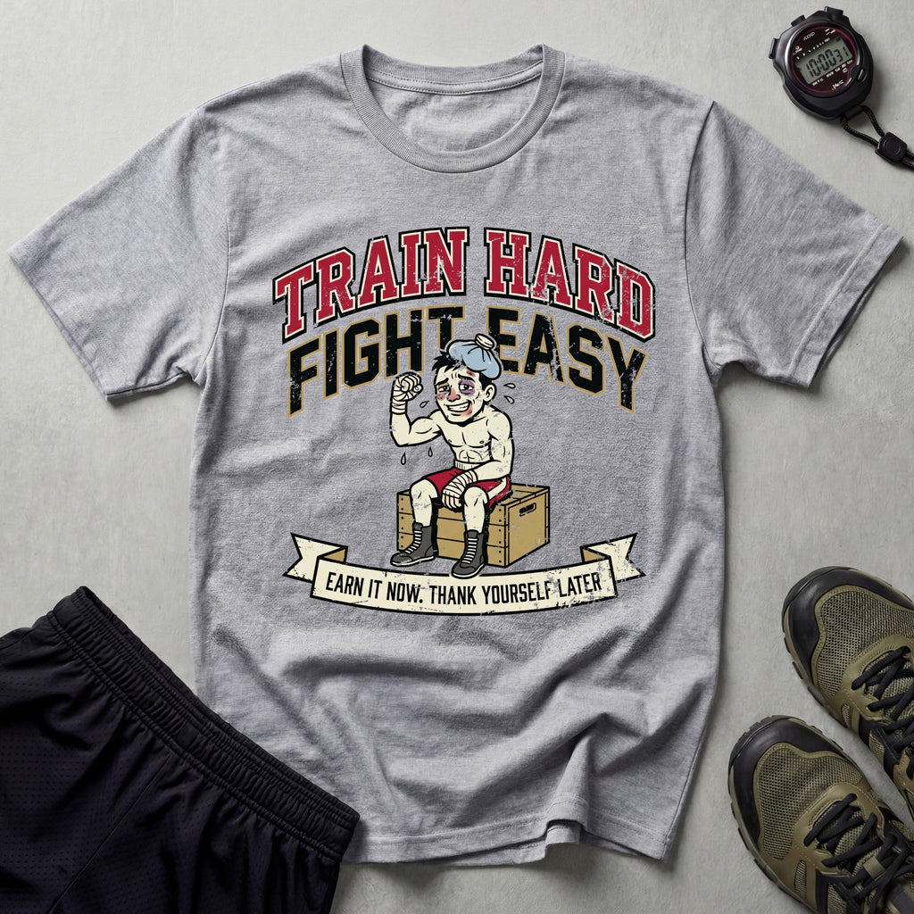 Train Hard Fight Easy Boxing T-Shirt