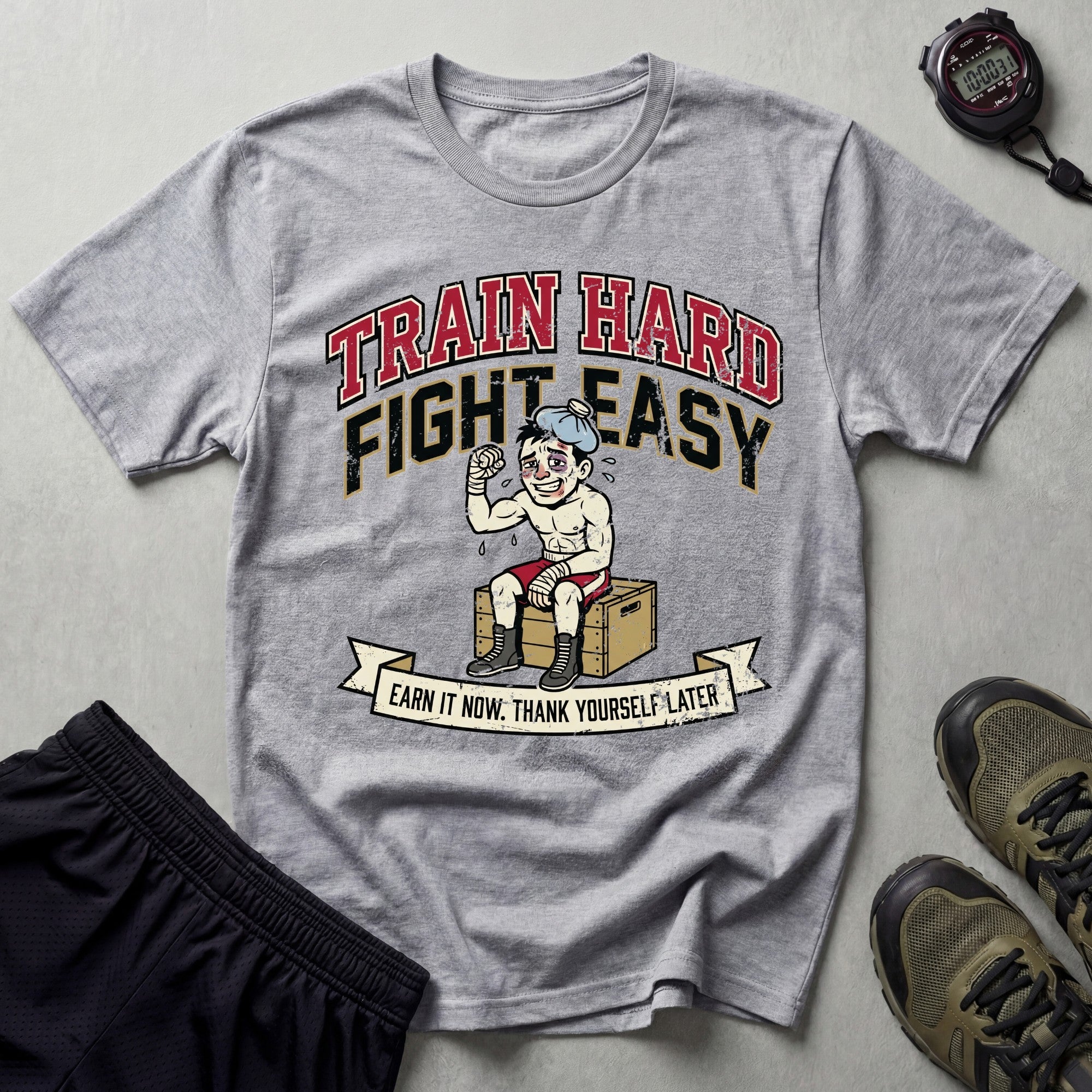 Train Hard Fight Easy Boxing T-Shirt