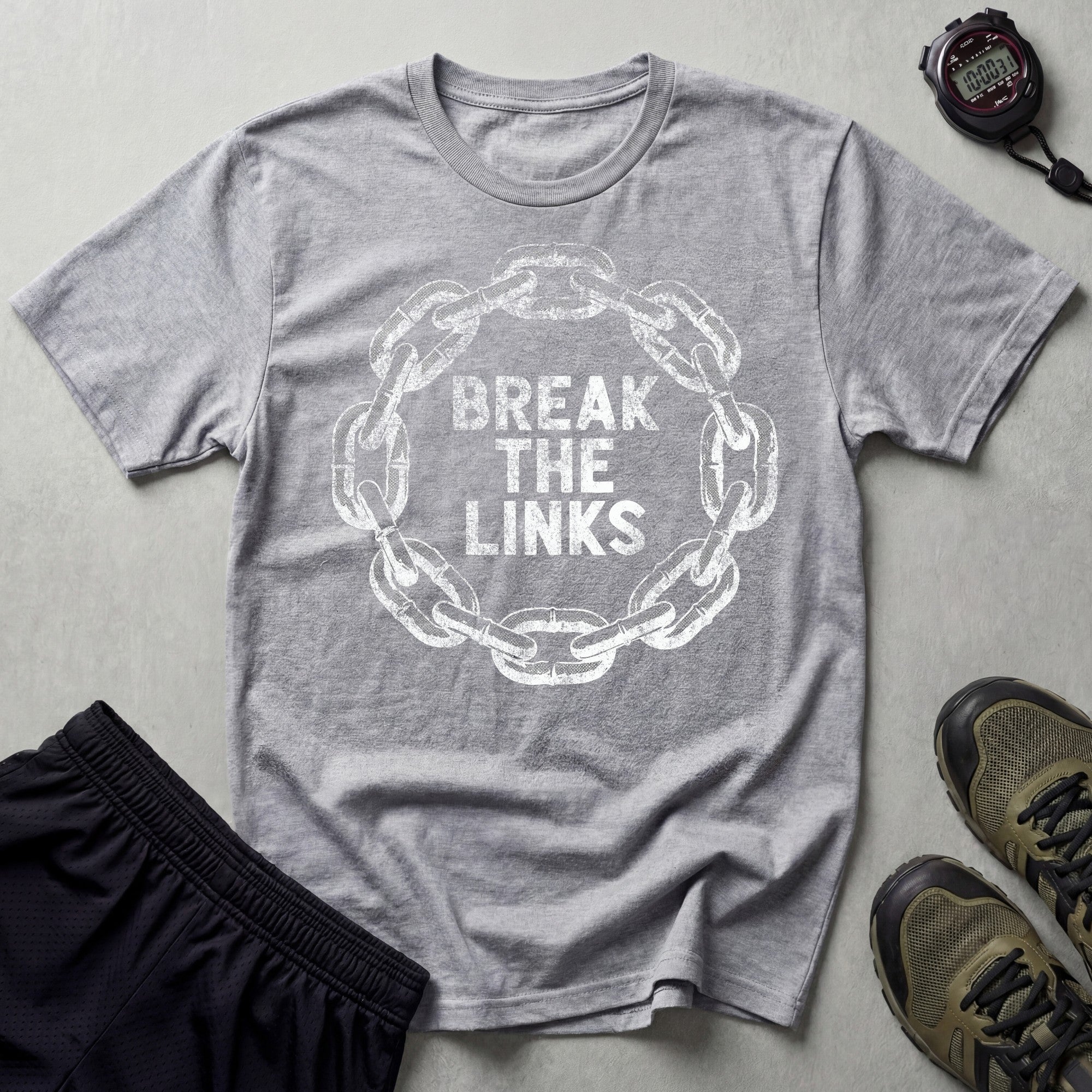 Break The Links Workout Black T-Shirt