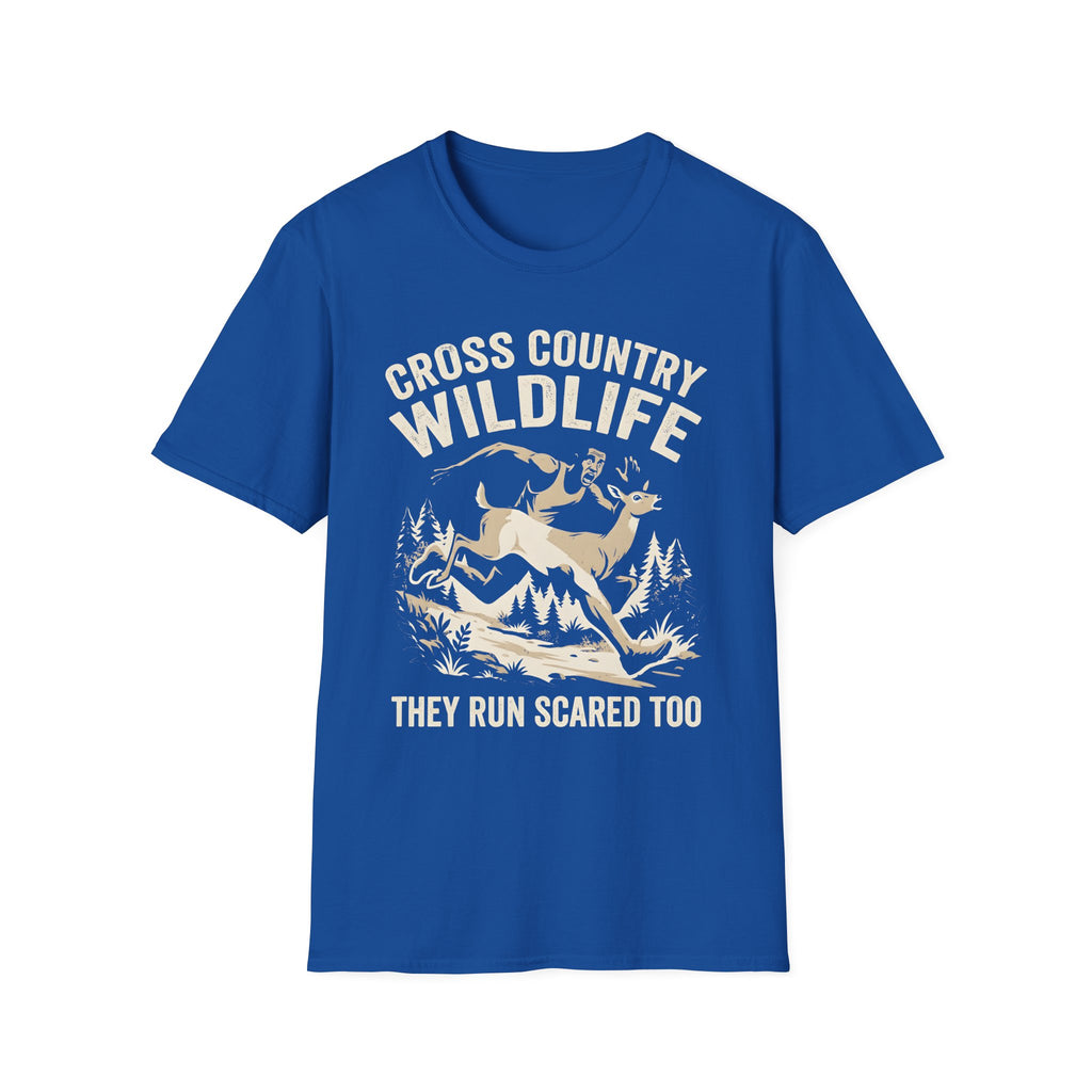Cross Country Wildlife Run Scared Too Dark T-Shirt