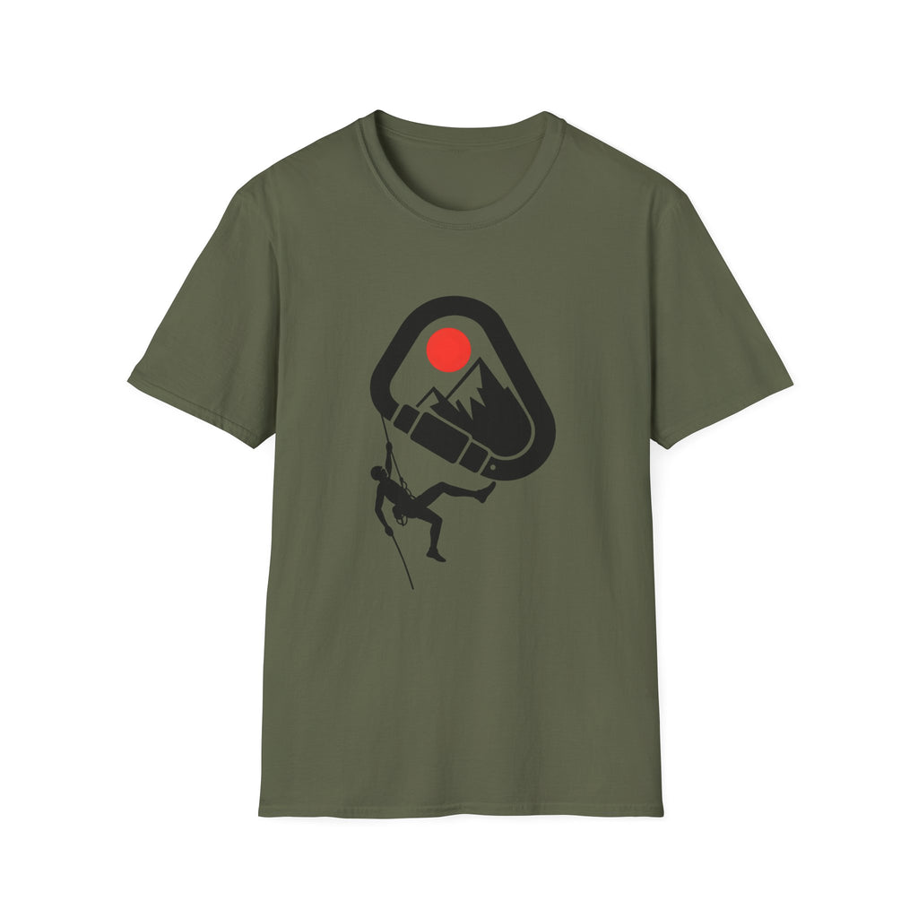 Rappelling climber silhouette T-Shirt