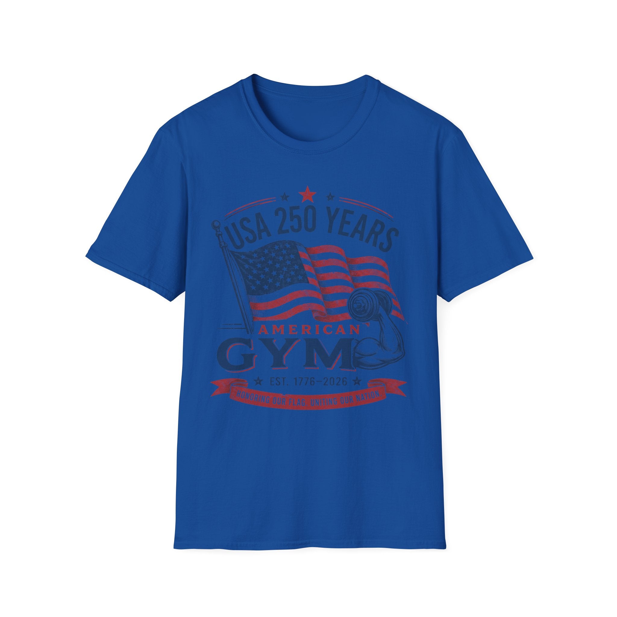 USA 250 America Gym Graphic Retro Gym T-Shirt