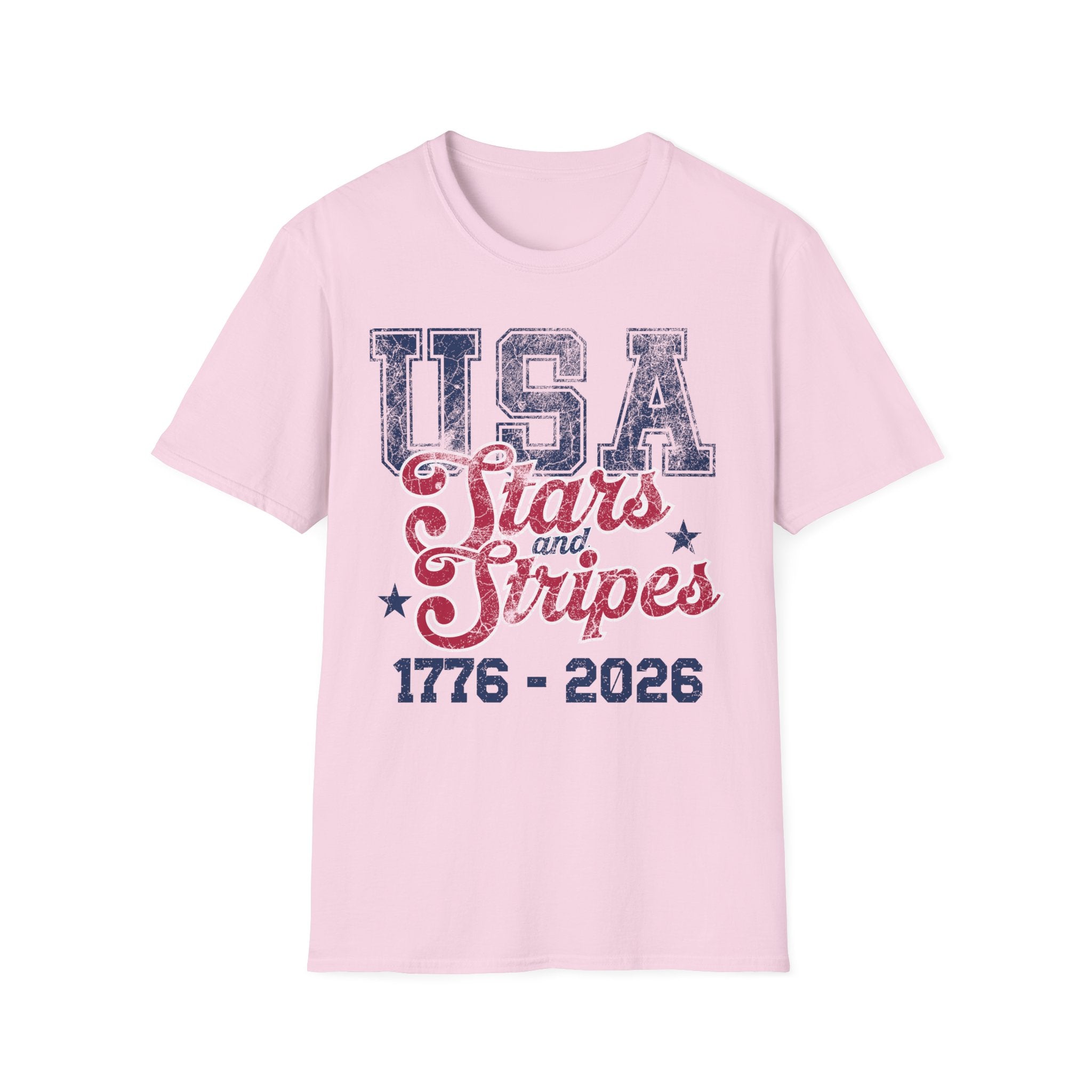 USA 250 Stars Stripes Graphic Vintage Gym T-Shirt