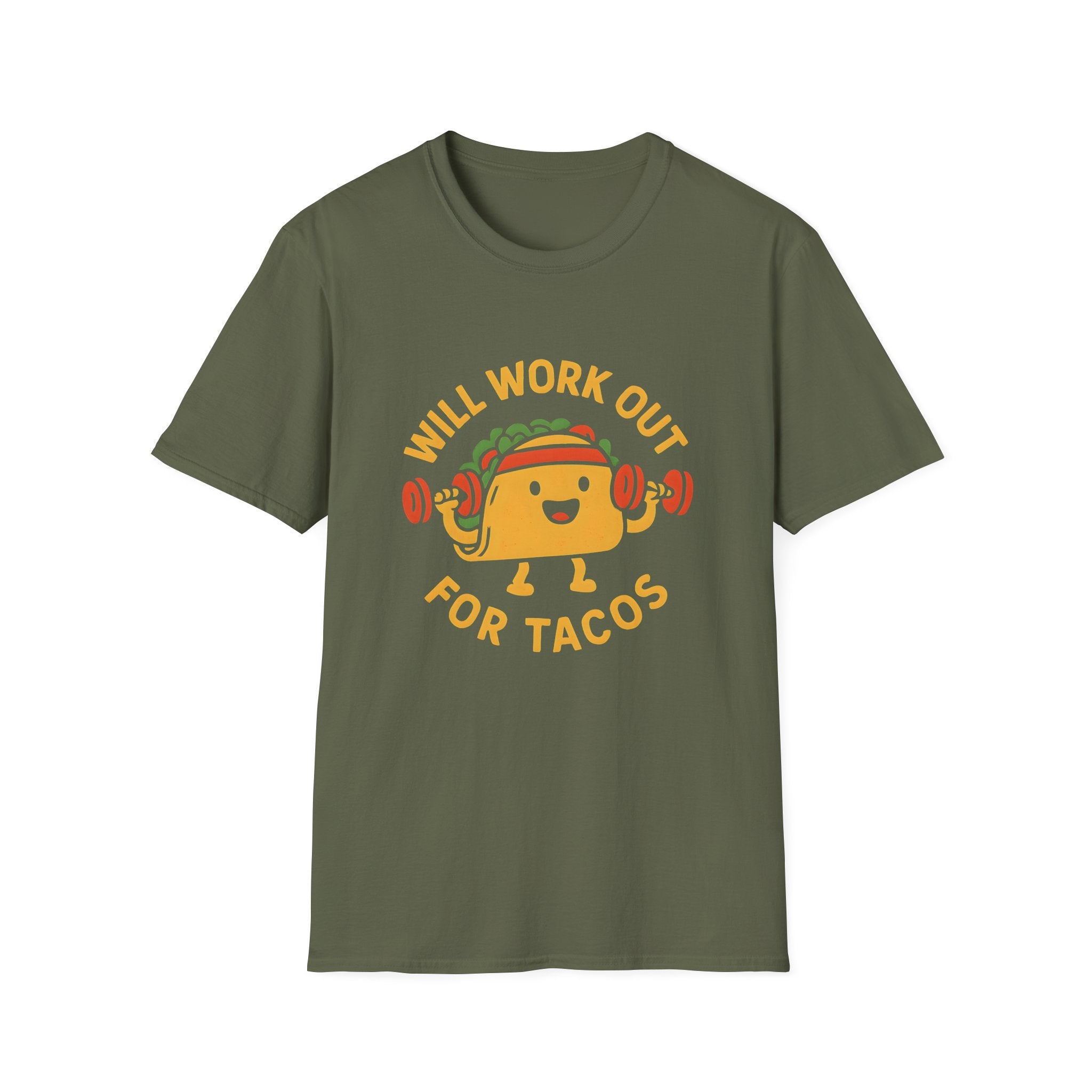 Taco Weightlifting Mascot T-Shirt