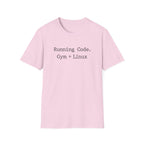 Running Code Gym Linux Typographic Vintage Gym T-Shirt