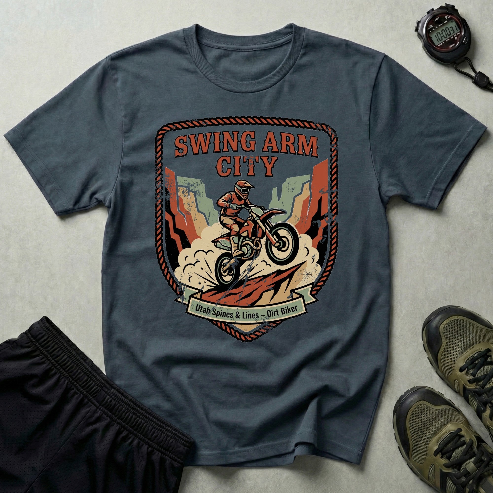 Swing Arm City Dirt Bike T-Shirt