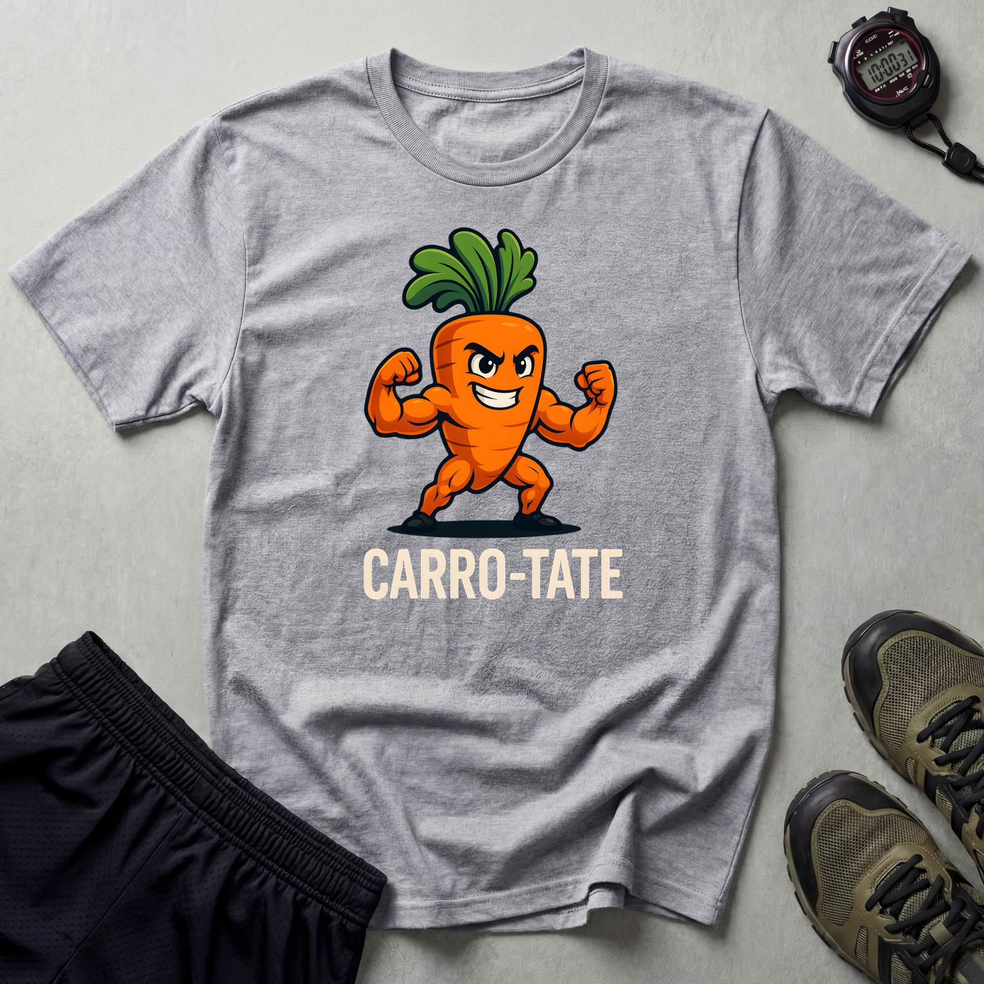 Muscular Carrot Mascot T-Shirt