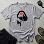 Rappelling climber silhouette T-Shirt