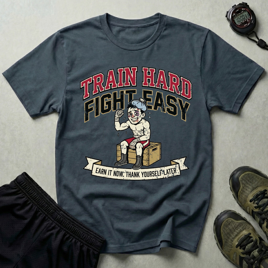 Train Hard Fight Easy Boxing T-Shirt