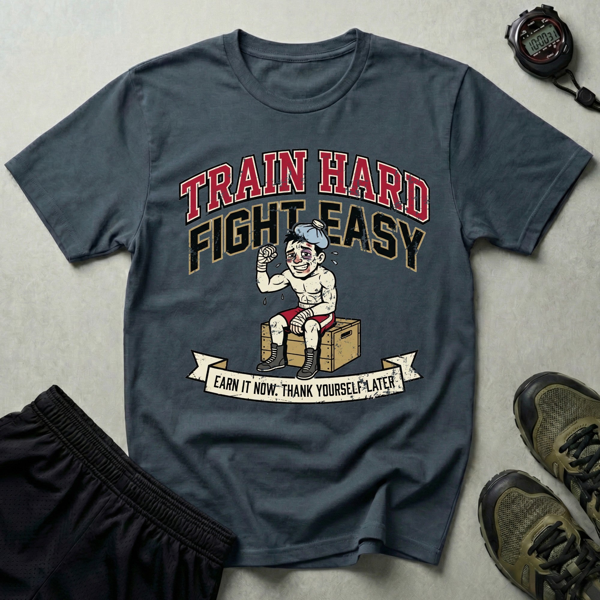 Train Hard Fight Easy Boxing T-Shirt