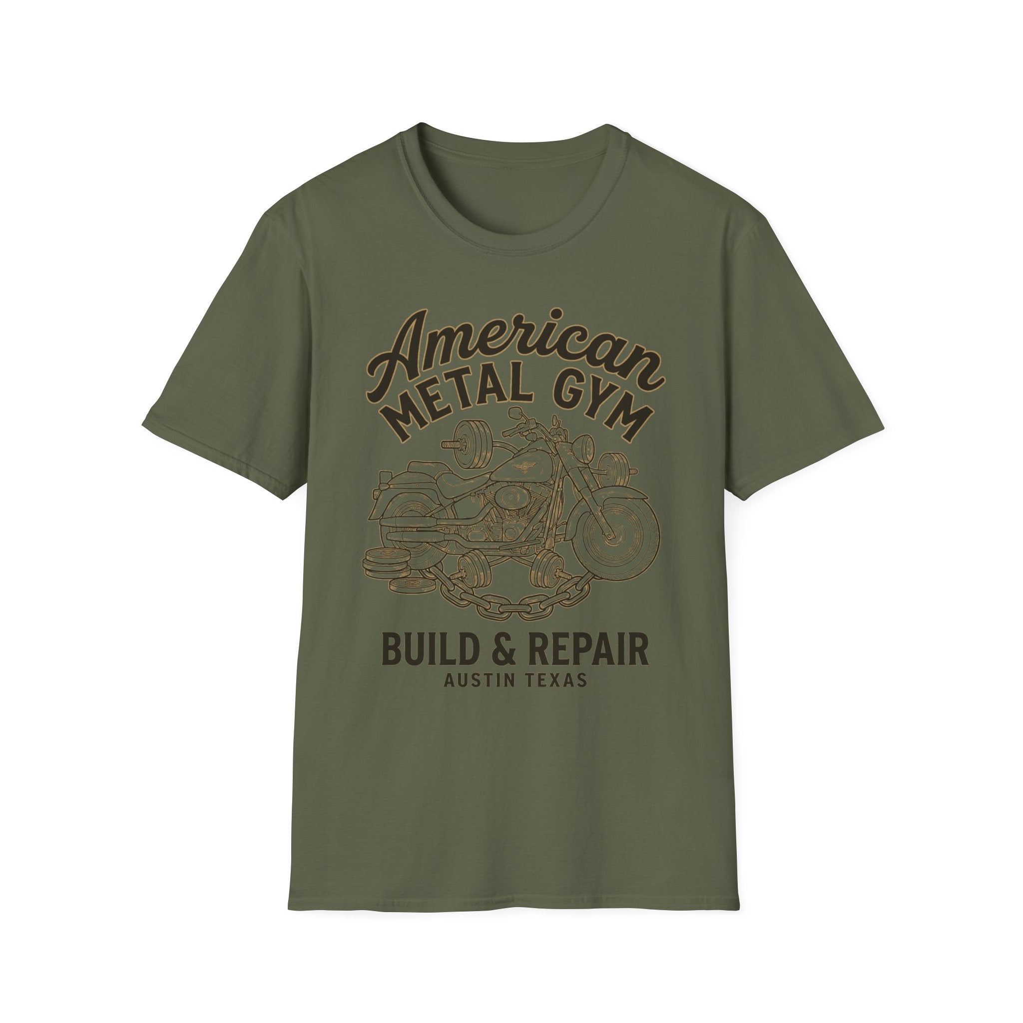 American Metal Austin TX Build and Repair Vintage Graphic Gym T-Shirt