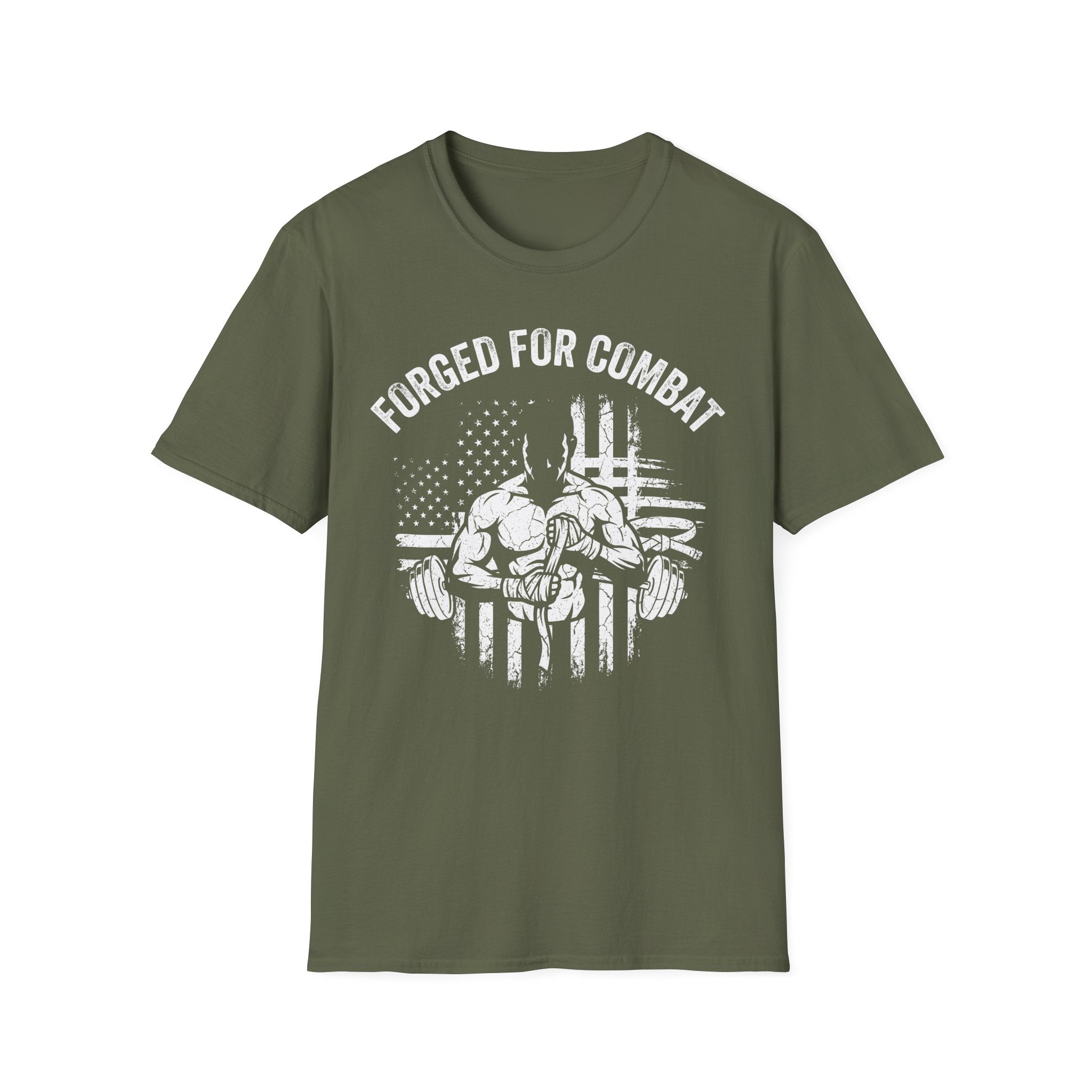 Forged for Combat Club Gym Vintage Retro Gym T-Shirt