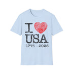 I Heart USA Anniversary Vintage Gym T-Shirt