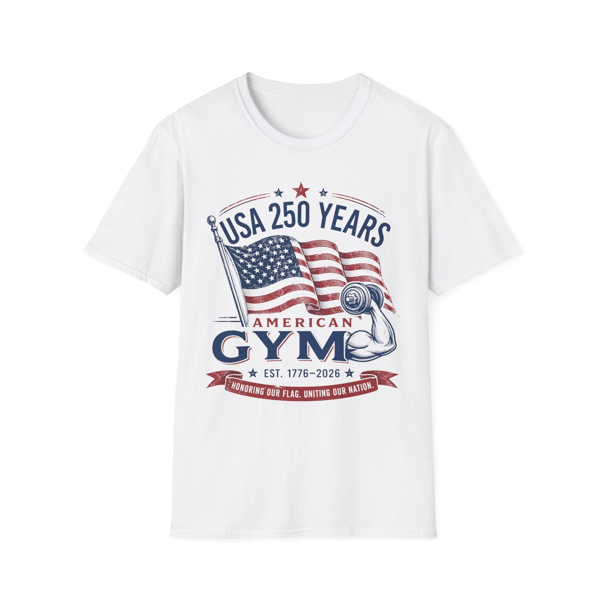 USA 250 America Gym Graphic Retro Gym T-Shirt