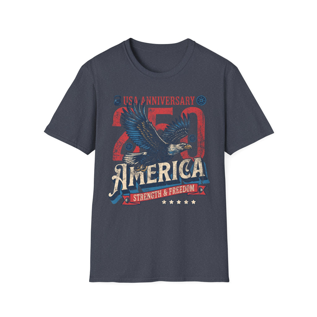 America USA 250 Strength Freedom Vintage Gym T-Shirt